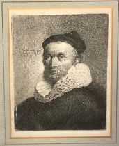 Engravings & Etchings - Rembrandt, after, portrait of Joseph Longhi; others , Pietro Anderloni,