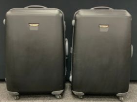 Two large Delsey wheeled suitcases, 80cm x 50cm x 30cm, (2).