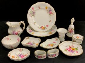 Royal Crown Derby ‘Derby Posie’ pattern ware including; two small plates, pill box, trinket