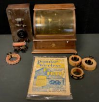 An Edison Bell 'Bijon' TRF receiver/radio, c. 1928, with Edison Bell crystal set - 1920 (with coil