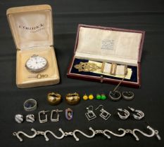 Jewellery & Watches - A silver cased open face pocket watch, Birmingham 1886; silver gilt Royal Arch