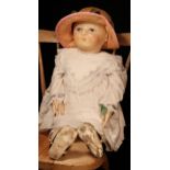 Americana - an early 20th century Martha Chase 'Hospital' doll, the head with painted features