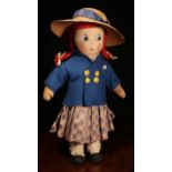 A 1920's/1930's 'Suzie Q' novelty cloth character doll, attributed to Madame Alexander Dolls (New