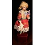 Automata - a late 19th century bisque head musical automaton doll, attributed to Leopold Lambert