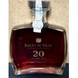 Wines and Spirits - a bottle of Bardo De Vilar 20 year old tawny port in presentation box 50cl