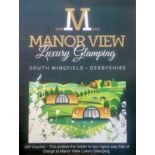 A gift voucher for a two night stay at Manor View Luxury Glamping for two adults. Set in the village