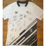 Sporting memorabilia A Derby County Football Club 22/23 home strip signed by members of the squad