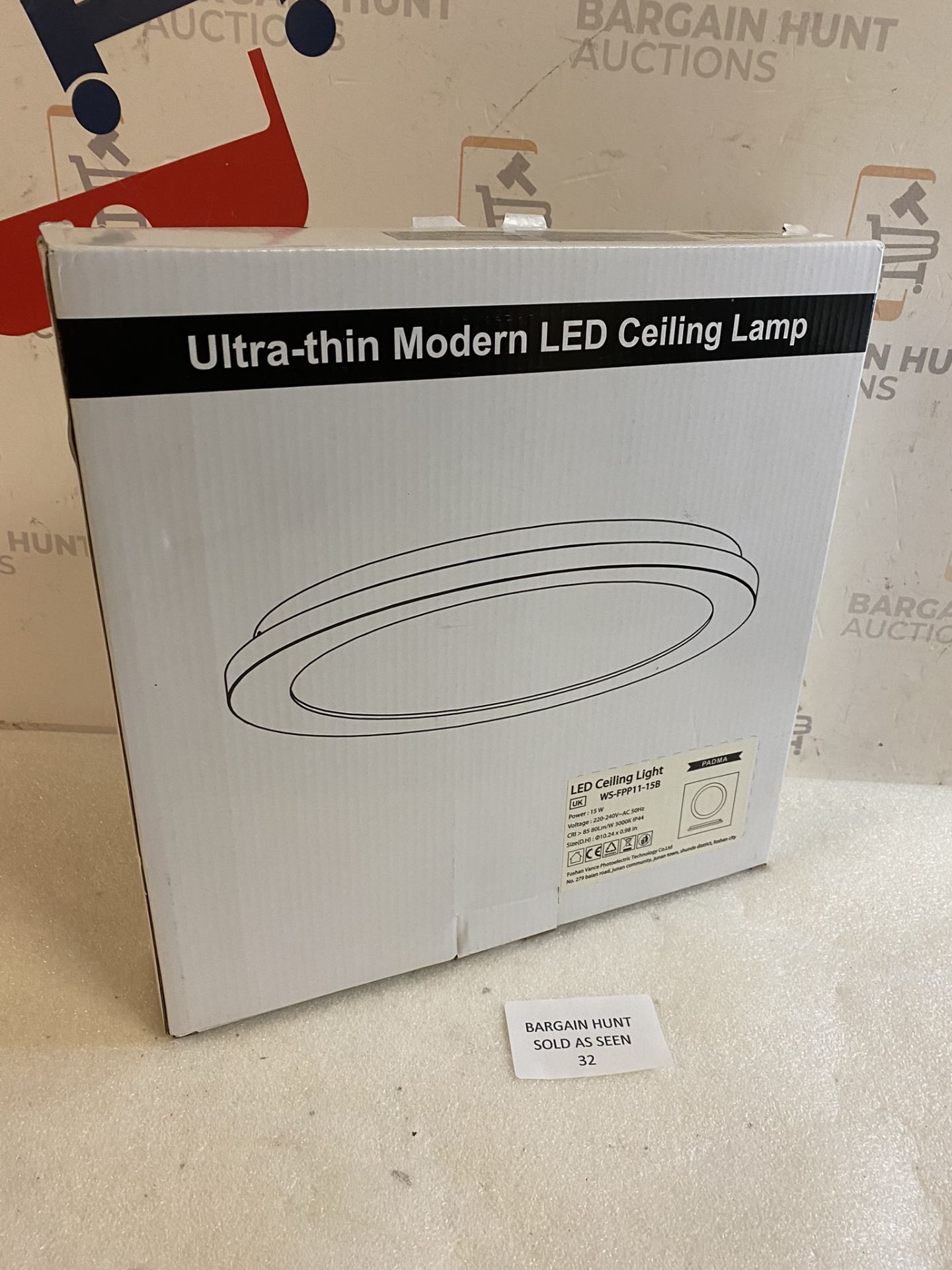 RRP £29.99 Padma LED Ceiling Light Ultra-Thin Flush Waterproof Chrome Light - Image 2 of 2