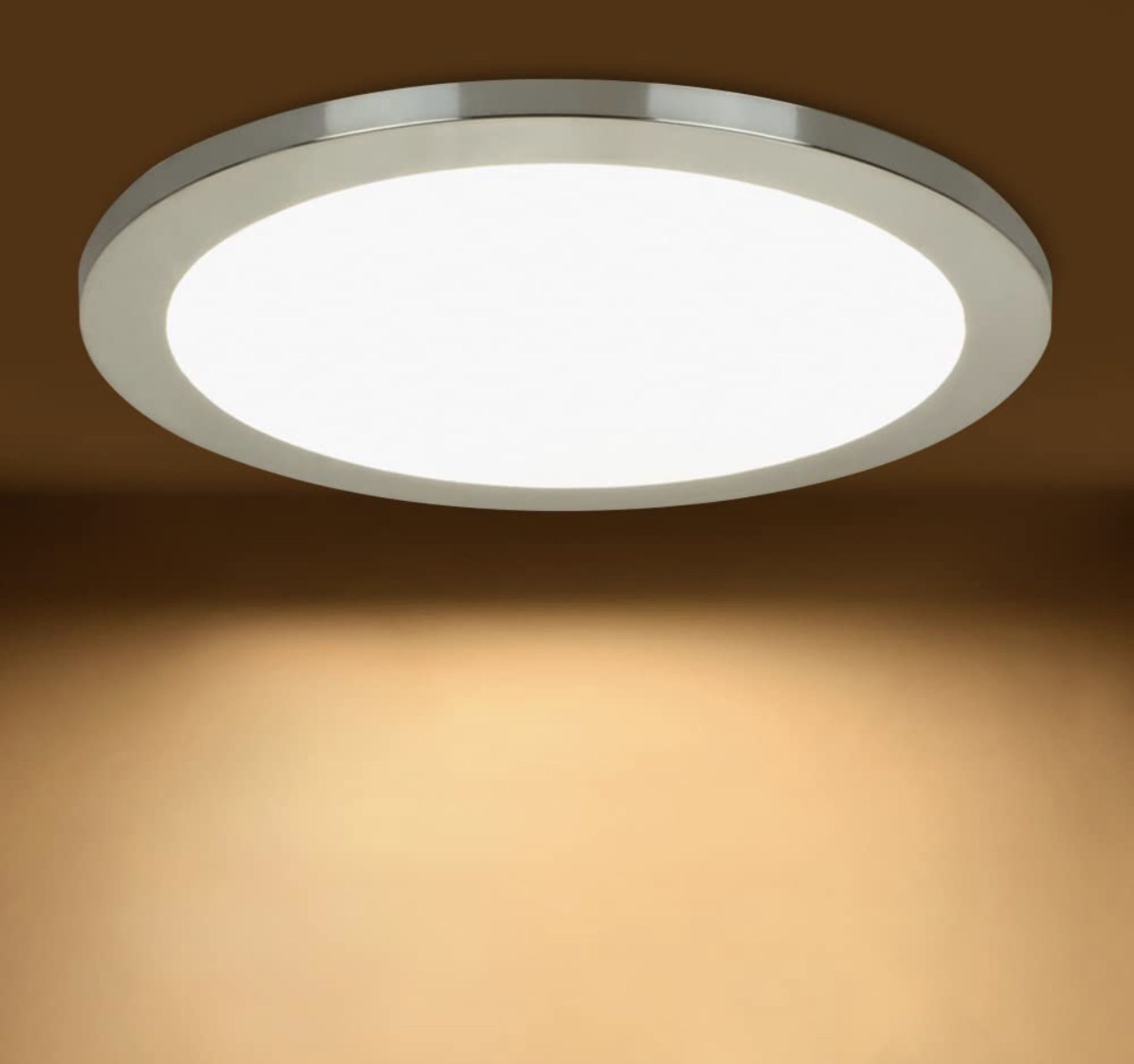 RRP £29.99 Padma LED Ceiling Light Ultra-Thin Flush Waterproof Chrome Light