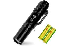 RRP £17.99 Ultrafire UF01 Mini LED Torch 500 Lumens 3 Modes Small Pocket Flashlight