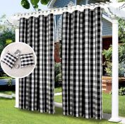 RRP £20.99 LiveGo Outdoor Patio Curtain Blackout Waterproof Thermal Insulated Curtains, 52" x 94"