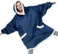 Bedsure Wearable Blanket Hoodie Women - Sherpa Fleece Snuggle Hoodie Blanket