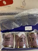 Touch of Venetian Crushed Diamond Crystal Pink Canisters RRP £24.99