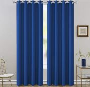 RRP £34.99 Floweroom Blackout Curtains Thermal Insulated Rod Pocket Curtains, 117cm x 219cm