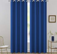 RRP £34.99 Floweroom Blackout Curtains Thermal Insulated Rod Pocket Curtains, 117cm x 219cm