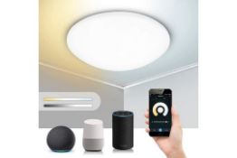 RRP £26.99 SYLSTAR Smart LED Ceiling Light, 20W 1500LM APP Control/ Voice Control Ceiling Light