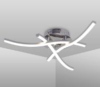 RRP £26.99 Goeco LED Ceiling Light Elegant Curved Ceiling Light 3 Built-In LED Boards