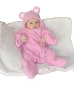 RRP £24.99 Snuggles Baby Wrap in Gift Box by BabyBliss Swaddle Star Wrap Fleece