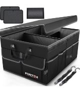 RRP £29.99 Fortem Car Boot Organiser Car Storage Multi Compartment Tidy with Straps