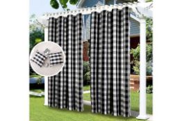 RRP £20.99 LiveGo Outdoor Patio Curtain Blackout Waterproof Thermal Insulated Curtains, 52" x 94"