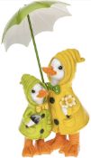 RRP £22.99 Puddle Duck Mum & Baby Brolly Ornament