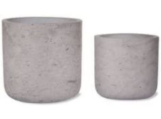 RRP £21.99 Garden Trading Set of 2 Stratton Straight Plant Pots