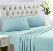 RRP £26.99 HOMEIDEAS 4 Piece Bed Sheets Set Extra SoftBrushed Microfibre, Super King