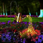 RRP £22.99 Solar Watering Can Lights Garden Decoration