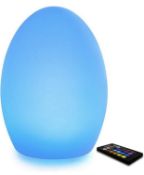 RRP £24.99 Mr.Go LED Light Egg Lamp Colour Changing Lamp Mood Light with Remote Control