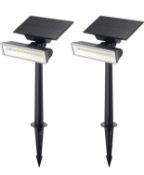 RRP £28.99 Linkind 54-LED Solar Garden Lights 2-Pack Waterproof Solar Lights