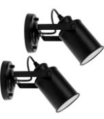 JoyceMall Industrial Wall Lights Set of 2 Vintage Retro Spotlights RRP £24.99