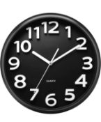 RRP £22.99 Plumeet Retro Wall Clock 13" Non-Ticking Classic Decorative 3D Number Display