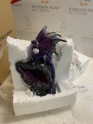 Nemesis Now 22cm Amethyst Custodian Dragon Figurine, Purple