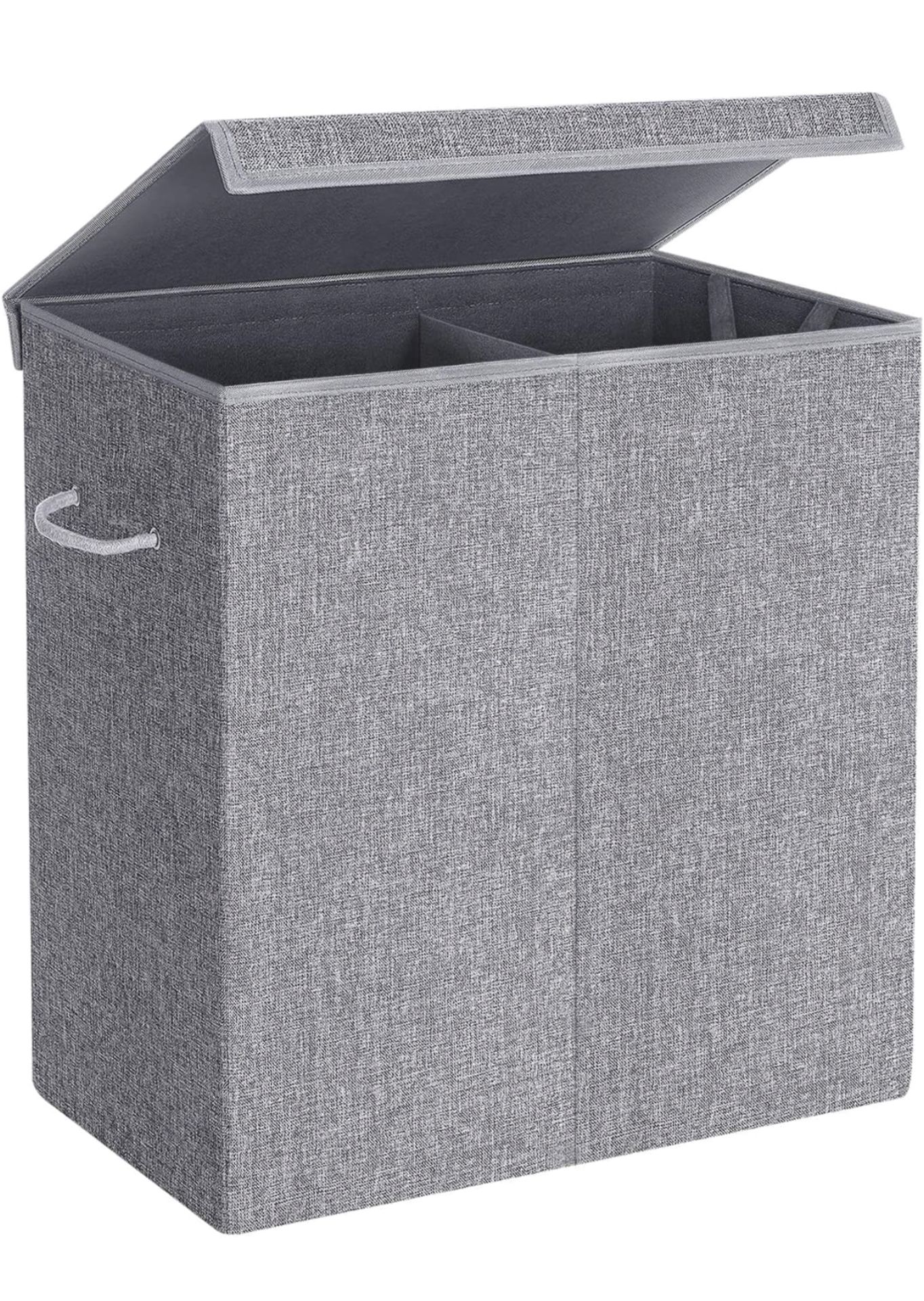 RRP £34.99 SONGMICS 142L Laundry Hamper, Linenette Fabric Laundry Basket, Divided Hamper