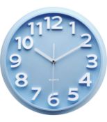 RRP £19.99 Plumeet Retro Wall Clock 10" Non-Ticking Classic Decorative 3D Number Display