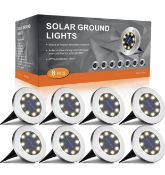 FloWood Solar Ground Lights Waterproof Solar Outdoor Garden Floor Lights RRP £25.99