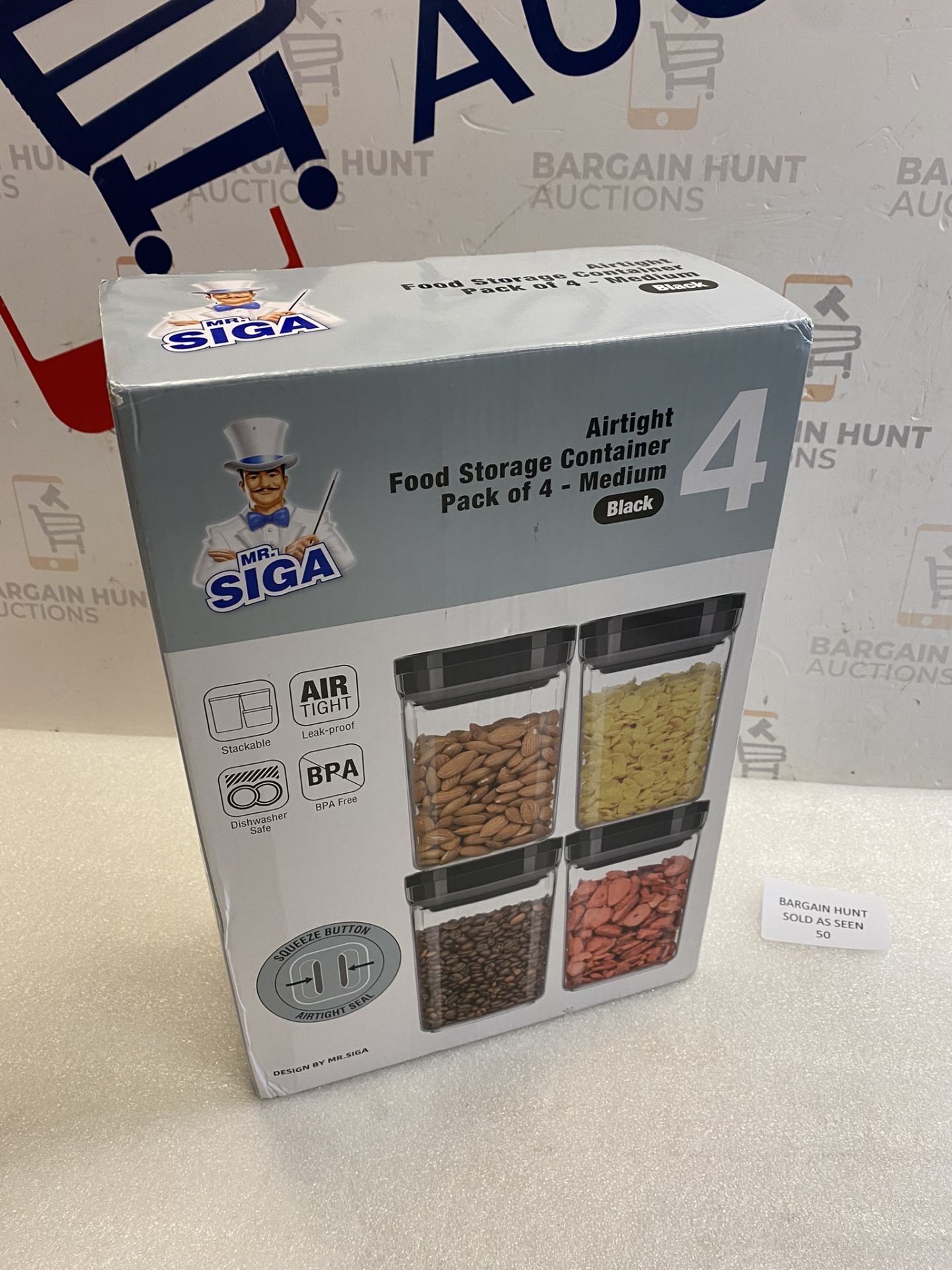 Mr, Siga 4-Pack Airtight Food Storage Container Set RRP £22.99 - Image 2 of 2