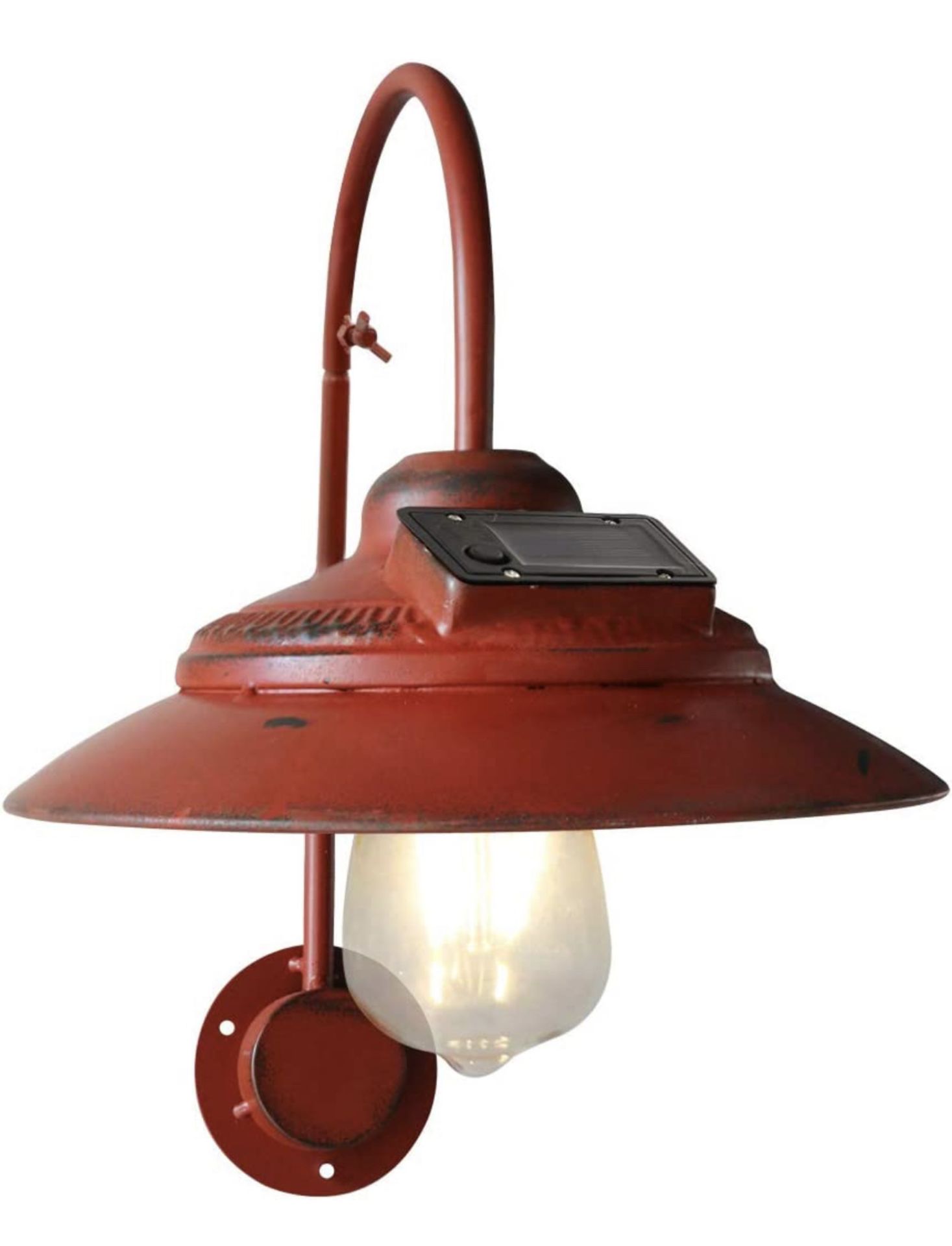 RRP £27.99 Goodeco Solar Barn Wall Light,Outdoor Retro Wall Mount Rustic Vintage Barn Light