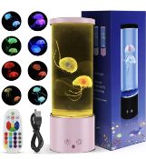 RRP £29.99 Aonesy Jellyfish Lamp Colour Changing Lava Lamp with Remote Control