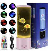 RRP £29.99 Aonesy Jellyfish Lamp Colour Changing Lava Lamp with Remote Control