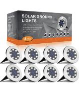 FloWood Solar Ground Lights Waterproof Solar Outdoor Garden Floor Lights RRP £25.99