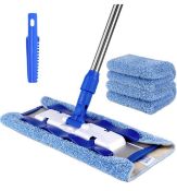 RRP £35.99 Mr.Siga Professional Microfibre Mop Kit Stainless Steel Telescopic Handle