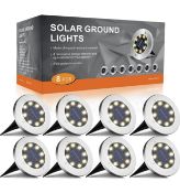 FloWood Solar Ground Lights Waterproof Solar Outdoor Garden Floor Lights RRP £25.99