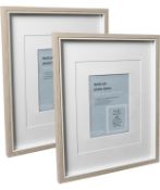 RRP £21.99 Nuolan A4 Photo Frame Set of 2 with 4 Mats Natural Wood Pattern Frame
