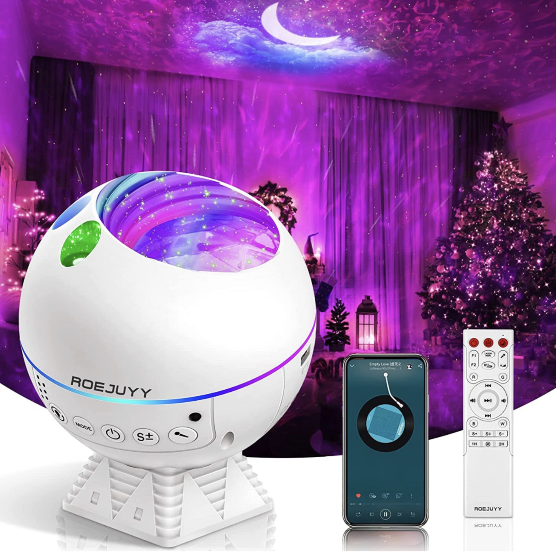 RRP £39.99 Homme Star Projector Galaxy Light LED Night Light Projector with Remote Control