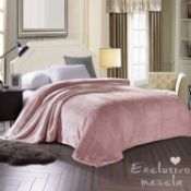 RRP £26.99 Exclusivo Mezcla Double Size Flannel Bed Blanket, 230x168 CM Soft Waffle Fleece