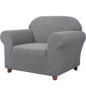 RRP £23.99 Samstex Stylish 1 Seater Sofa Cover Stretch 1-Piece Armchair Cover Thick Soft