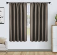 RRP £30.99 Floweroom Blackout Curtains Thermal Insulated Rod Pocket Curtains, 168 x 137cm