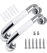 RRP £54 Set of 3 x 2-Pieces Anti Slip Shower Grab Bars Stainless Steel Bathroom Polished Bar
