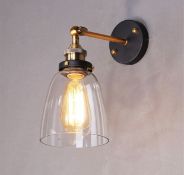 RRP £34.99 Lampop Industrial Vintage Glass Wall Light Retro Lamp